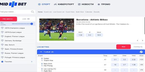 линия mid bet